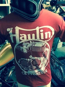 Haulin' CB Forever Honda motorcycle engine t shirt 750 550 patch chopper bobber  - Picture 1 of 10