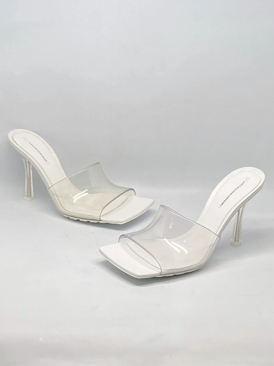 Bottega Veneta Clear High Heel Slide Sandals size 36 | eBay
