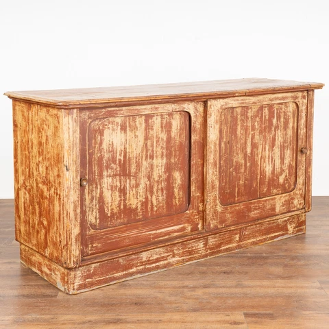 Original Painted Shop Counter Cabinet Console Island, Hungary circa 1900 Cover