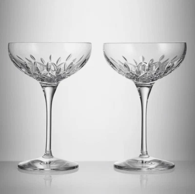 Waterford Lismore Essence Champagne Coupe – Set of 2 – New in Box – Retail $220