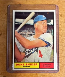 1961 TOPPS #443 DUKE SNIDER DODGERS VGEX Sharp Corners - Picture 1 of 2