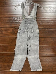 Guess Overalls Boys Small Faded Black Georges Marciano Vintage Jeans Made In USA - Picture 1 of 13