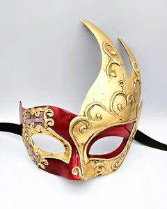 Venetian Eye Mask Made in Italy Papier Mache Hand Painted Venezia Originalš„ - Picture 1 of 9