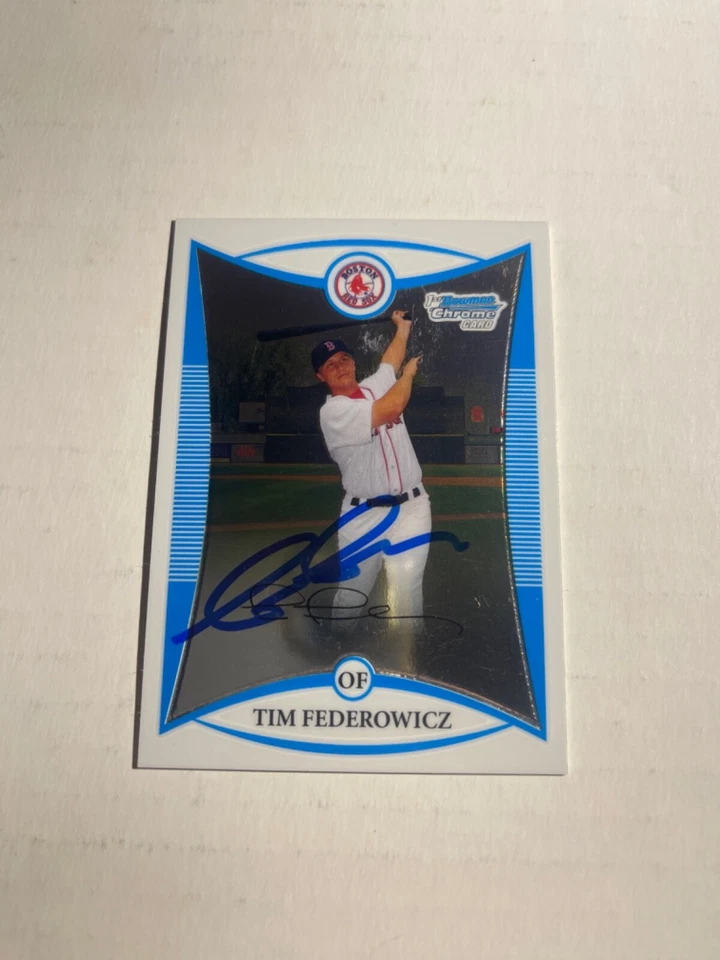 Boston Red Sox TIM FEDEROWICZ Signed Card - Image 1 of 1
