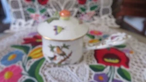 Herend Rothschild Bird piccola pentola con coperchio e manico - Foto 1 di 7
