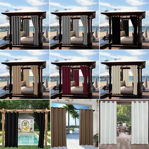 Indoor/Outdoor Pergola Patio Blackout Curtains Room Darkening Insulating Drapes - Picture 1 of 84