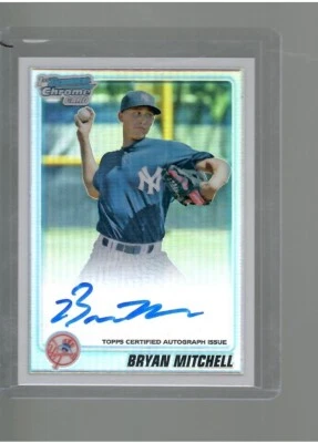 BRYAN MITCH ROOKIE REFRACTOR AUTO 421/500 2010 BOWMAN CHROME BASEBALL - Image 1 of 2