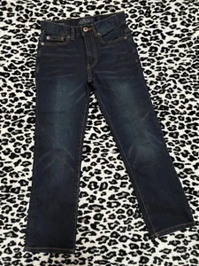 Lucky Brand Handcrafted Classic Straight Dark Blue Wash Girls Jeans Denim 8 New - Picture 1 of 12