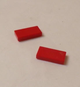 Lego x3 Red 1x2 Smooth Finishing Tiles, 3069 (028-148) - Picture 1 of 1