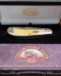 2008 CASE XX 62100 LG SADDLEHORN 62100 KNIFE CCC CLUB LIFE BURNT OATMEAL 07552 - Picture 1 of 11