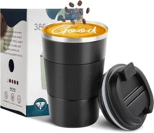 Insulated Travel Coffee Mug Spill Proof Leak Proof Pobtable Stainless Steel - Picture 1 of 6