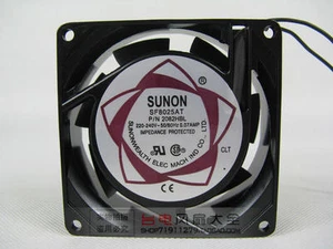 SUNON SF8025AT AC fan 2082HBL 220V-240V cabinet cooling fan 2-Wire 80X80X25mm - Picture 1 of 2