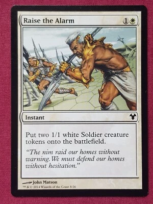Magic The Gathering MODERN EVENT DECK RAISE THE ALARM white card MTG - Image 1 of 2