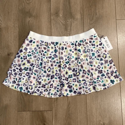 Lija 13” High Rise Ruffle Leopard Print Flounce Tennis Skirt Skort Size Large - Image 1 of 4