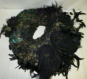 Elément de tenue de soirée pour la taille en plumes et voile perlés Pour femme - Imagen 1 de 4