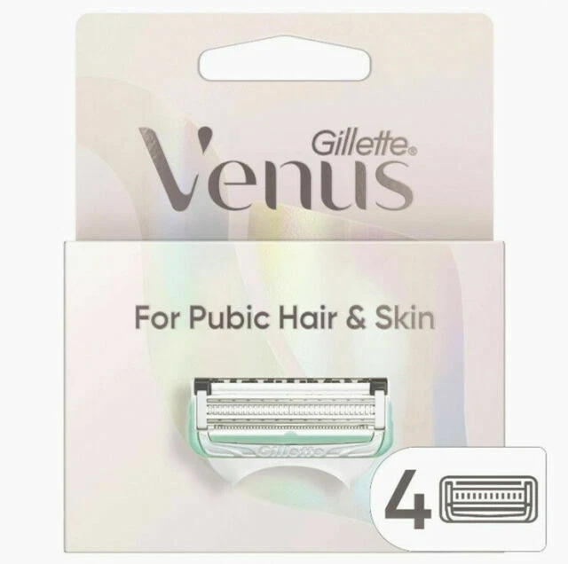 Gillette Venus Pubic Hair & Skin Razor Blade Refill Cartridges 4ct