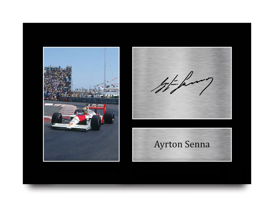 Ayrton Senna Formula 1 Gift Idea Signed A4 Photo Prints for Fans of F1 Formula 1 - Image 1 of 1