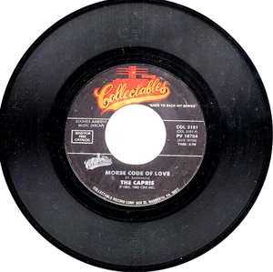 THE CAPRIS:    THERE'S A MOON OUT AGAIN / MORSE CODE OF LOVE .. 45 RPM-6018 - Picture 1 of 3
