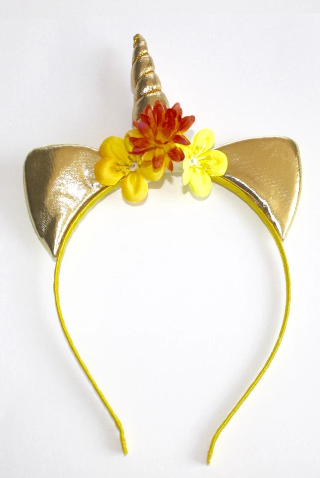 DIADEMA UNICORNIO METÁLICO CON FLORES Foto 1 de 1