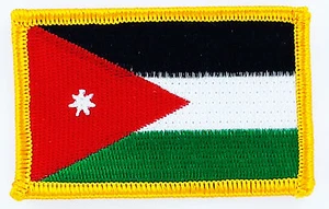 AUFNÄHER Patch FLAGGEN flagge Jordanien jordania flag Fahne 7x4.5cm - Bild 1 von 1