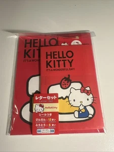 NIP Hello Kitty Stationery Set Letters Stickers Official Sanrio 2008 Strawberry - Picture 1 of 7