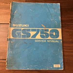 Manual de servicio vintage original 1980 Suzuki motocicleta GS750 reparación de servicio reparación - Imagen 1 de 3