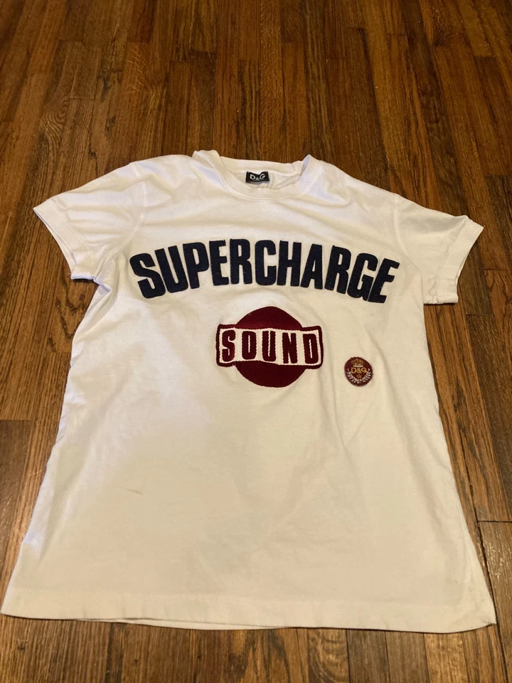 Dolce & Gabbana T-Shirt Mens Medium White Short Sleeve Supercharge Sound - Image 1 of 4