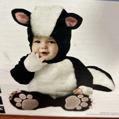 Infant Boys & Girls Plush Black & White Skunk Lil Stinker Costume 0-6 m - Image 1 of 2