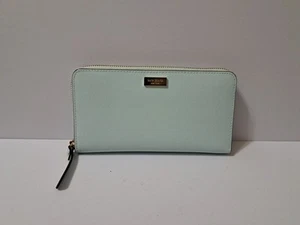 Kate Spade Zip Around Wallet Mint Green 8x4in - Picture 1 of 8