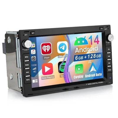 CarPlay Android14 Autoradio Für VW Polo 9N Golf 4 Passat B5 T5 GPS Navi RDS 128G - Bild 1 von 4