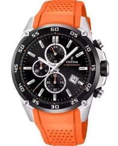 Reloj para hombre Festina The Originals cronógrafo esfera negra cuarzo 100M F20330-4 - Imagen 1 de 3