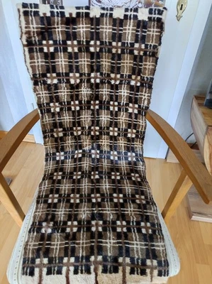 Kaninchen Decke, braun-beige 100 cm x 38 cm - Bild 1 von 3