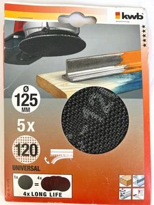 kwb 491312 Schleifpapier für Exzenetrschleifer 125 mm Körnung 120 - Bild 1 von 2