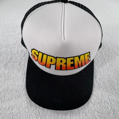 Supreme 24SS Gradient Mesh Back 5-Panel Trucker Hat Black Excellent - Image 1 of 3