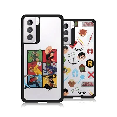 GRÁFICOS OFICIAIS YOUNG JUSTICE PRETO À PROVA DE CHOQUE PARA TELEFONES SAMSUNG - Imagem 1 de 4