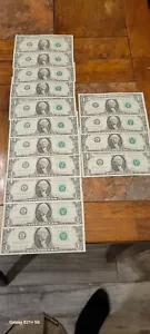 11 Consecutive 1977 One Dollar Bills $1 UNCIRCULATED 4 Consecutive 1977 - Picture 1 of 1