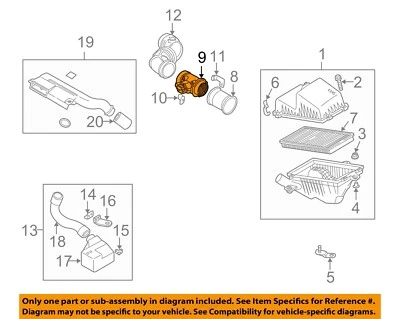 Medidor de flujo de aire de inyección de combustible usado se adapta a: Kia Spectra 2003 grado A Foto 1 de 3