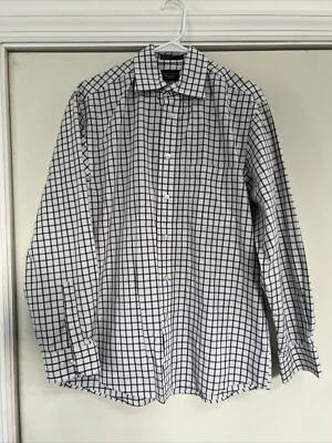 Haggar Dress Shirt Men’s Size Medium No Iron 100% Cotton - Image 1 of 4