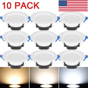 10Pack 3-color Dimmable Led Light 5W Embedded Lamp LED Ceilinglight Downlight US - Picture 1 of 10