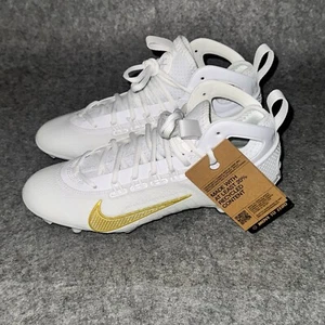 Nike Huarache 9 Elite LAX Bajo Blanco Metálico Dorado Vivo - Imagen 1 de 5