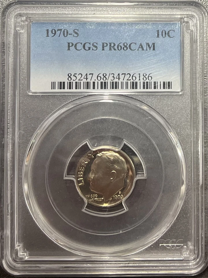 1970 S Roosevelt Dime PCGS PR68CAM  (JO) - Image 1 of 1