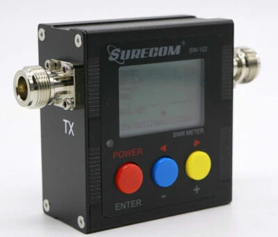 SURECOM SW-102 VHF UHF 126-525Mhz Digital Power & SWR Meter 120W N connector - Image 1 of 4