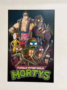 SDCC 2022 SIGNED Litho Print by Mike Vasquez Teenage Mutant Ninja Mortys - Picture 1 of 3