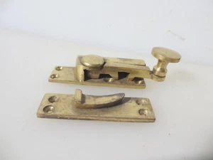 Brass Sash Window Latch Lock Catch Fastener Old Antique STYLE REPRO - Picture 1 of 12