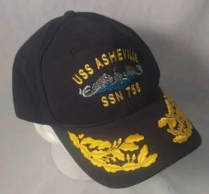 USS Asheville SSN 758 Cappello/Cappello Snapback Regolabile Vetto Sottomarino Navy-ECCELLENTE! - Foto 1 di 7