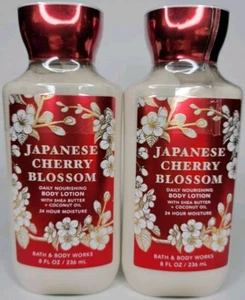 2 BATH & BODY WORKS JAPANESE CHERRY BLOSSOM DAILY NOURISHING BODY LOTION 8 OZ - Picture 1 of 6