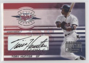 2003 Donruss Signature Series Team Trademarks Authentic /250 Torii Hunter Auto