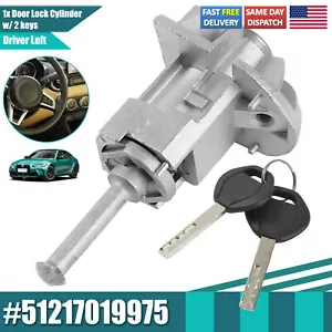 Driver Left Door Lock Cylinder Barrel Assembly w/ key for BMW E46 3 Series 01~06 - Foto 1 di 7
