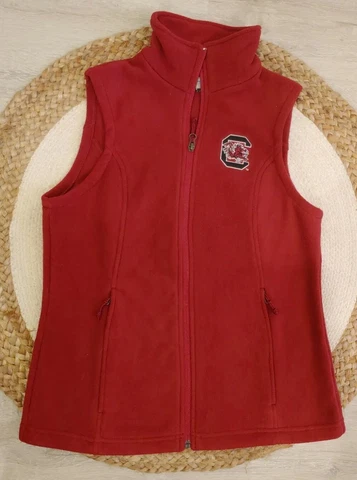 Womens COLUMBIA USC SOUTH CAROLINA GAMECOCKS FLEECE JACKET VEST Small Cover