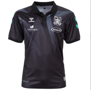 Official Hummel Hull FC Rugby 2023 Principal Black Polo Youth Medium - Picture 1 of 2